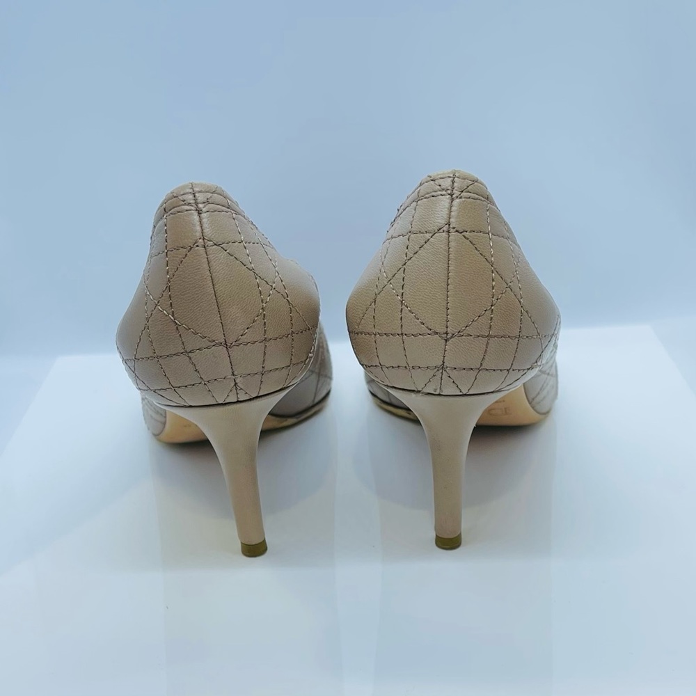CHRISTIAN DIOR nude cannage quilted pump - Picture 3 of 6